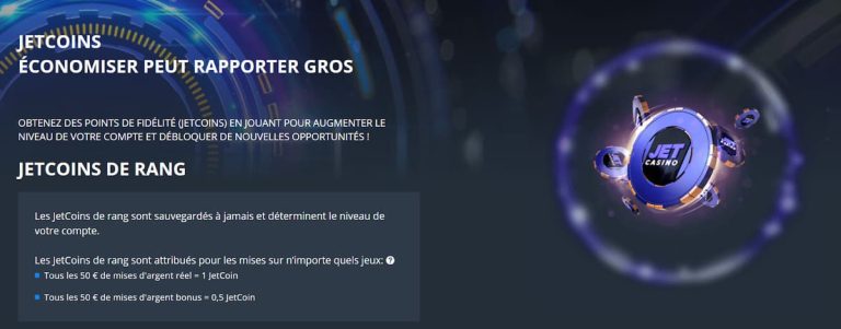 Jet Casino programme VIP